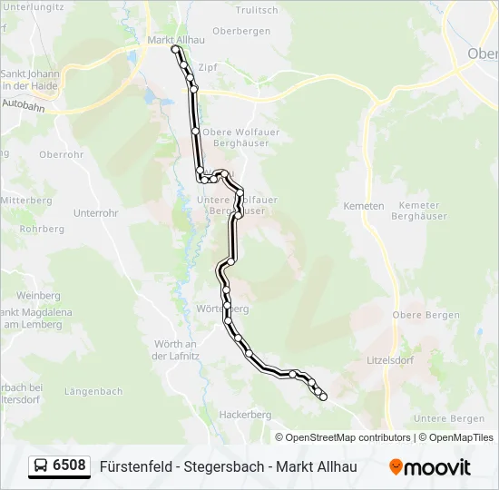 6508 Bus Line Map