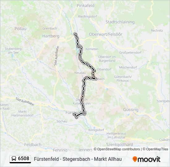 6508 Bus Line Map