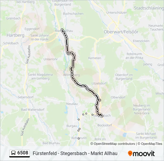 6508 Bus Line Map