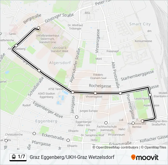 1/7 Light Rail Line Map