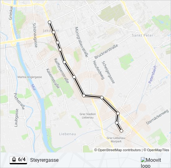 6/4 light rail Line Map