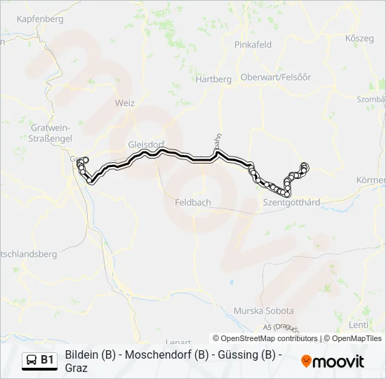 B1 Bus Line Map