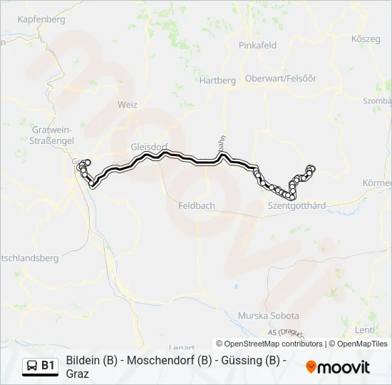 B1 Bus Line Map
