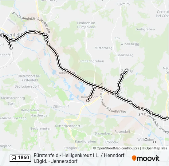 1860 Bus Line Map