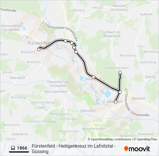 1866 Bus Line Map