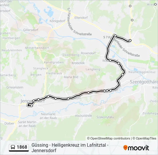 1868 Bus Line Map