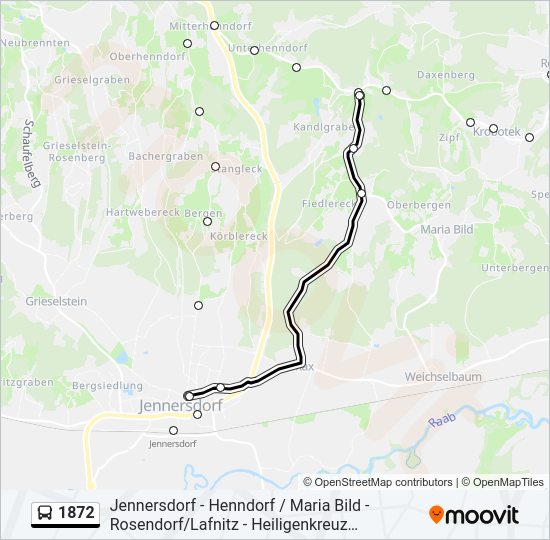 1872 bus Line Map