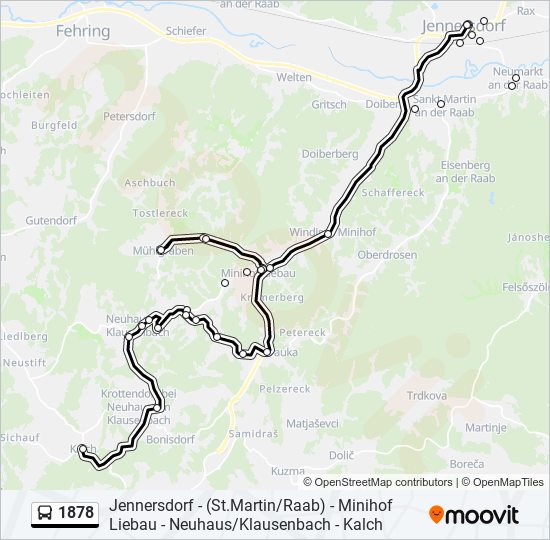 1878 bus Line Map