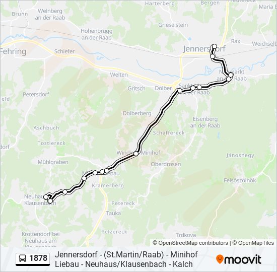 1878 bus Line Map