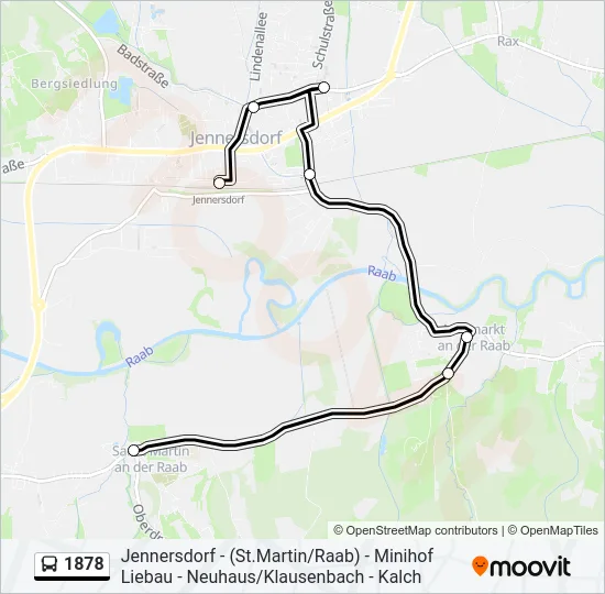 1878 Bus Line Map