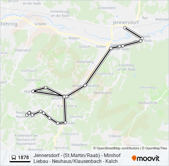 1878 bus Line Map