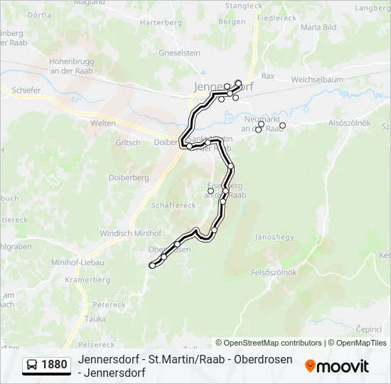 1880 Bus Line Map