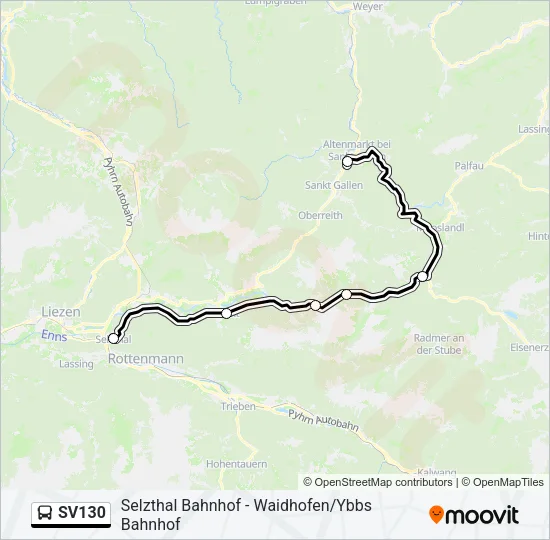 SV130 Bus Line Map