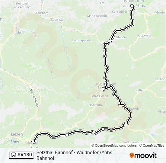 SV130 Bus Line Map