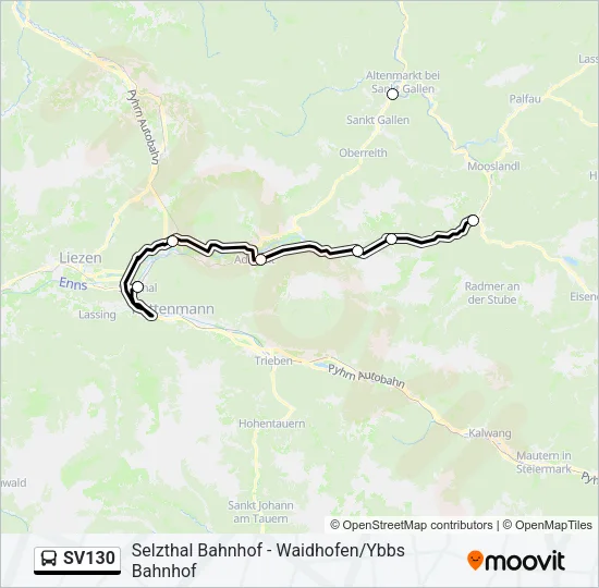 SV130 Bus Line Map
