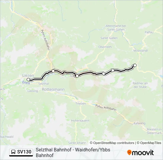SV130 Bus Line Map