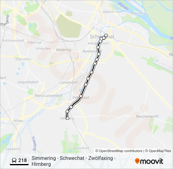 218 Bus Line Map