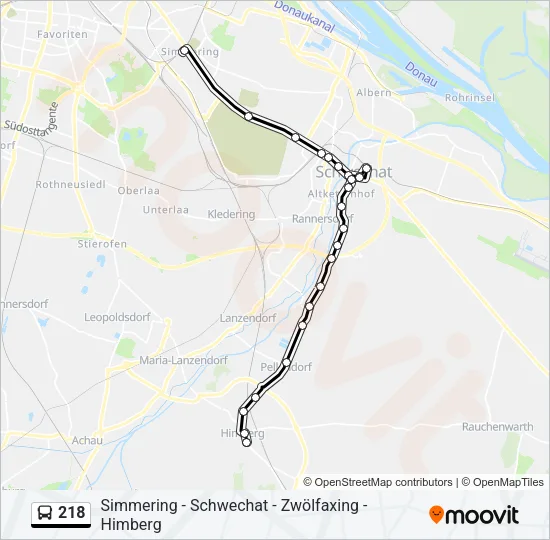 218 Bus Line Map