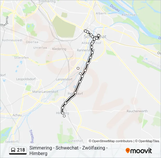 218 Bus Line Map