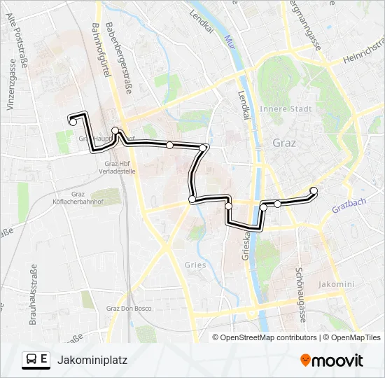 E Bus Line Map