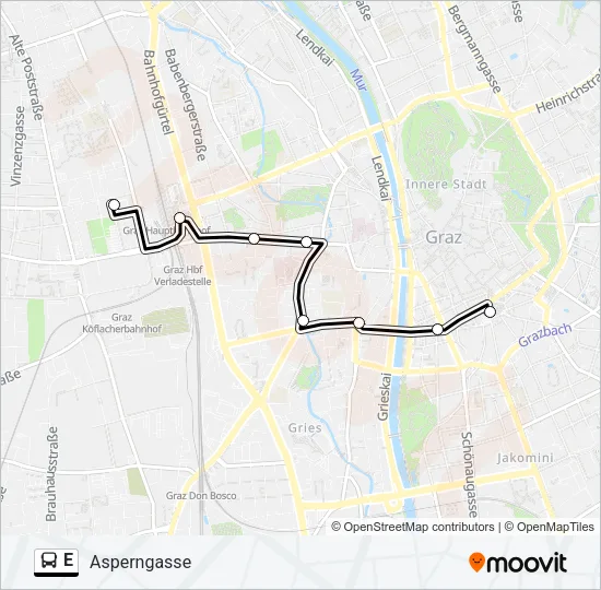 E Bus Line Map