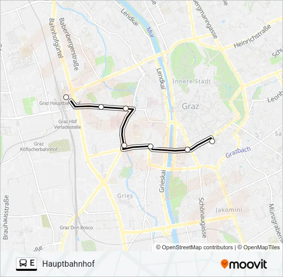 E Bus Line Map