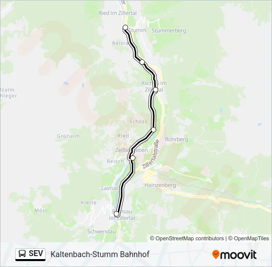 SEV Bus Line Map