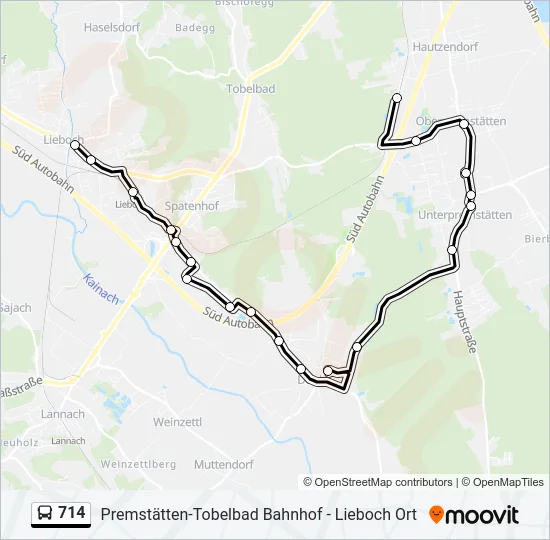 714 Bus Line Map