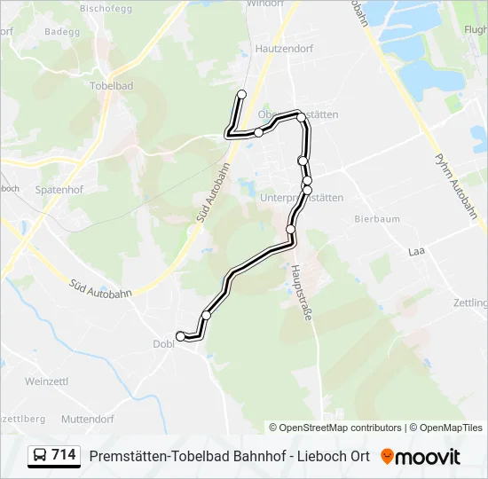 714 Bus Line Map