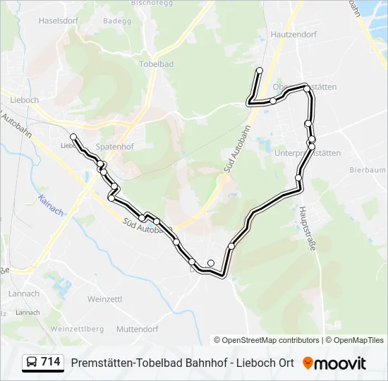714 Bus Line Map