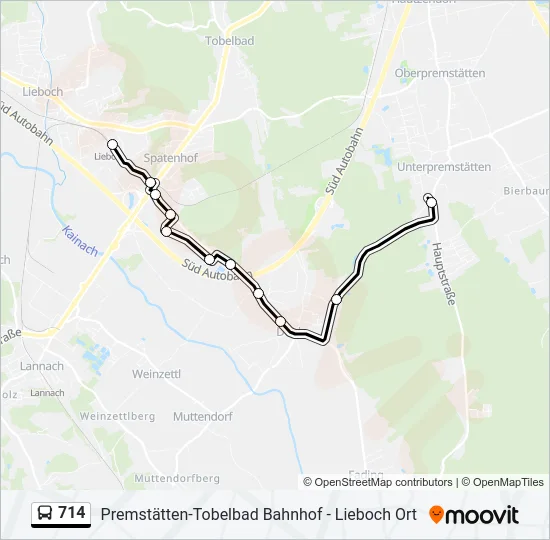 714 Bus Line Map