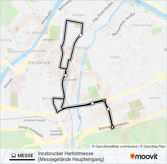 MESSE Bus Line Map