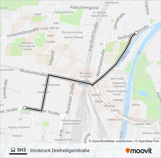 SH3 Bus Line Map