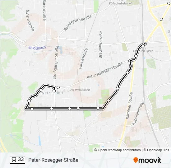 33 Bus Line Map