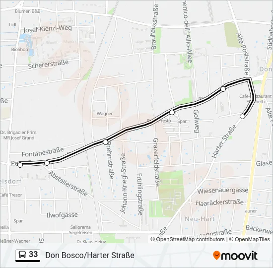 33 Bus Line Map