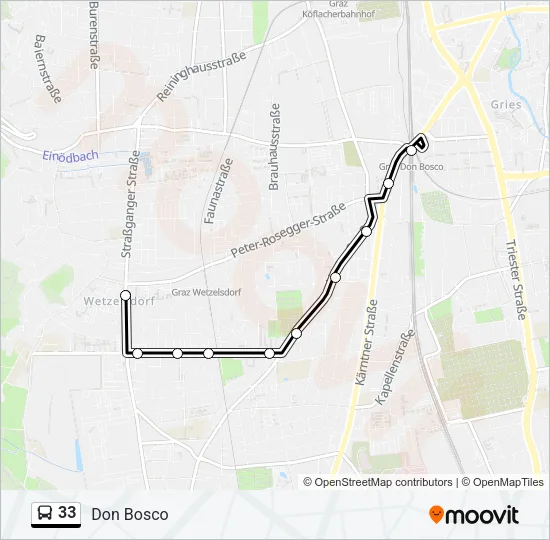 33 Bus Line Map