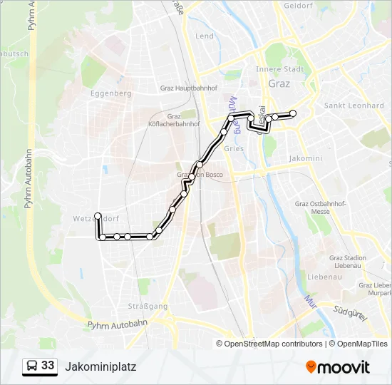 33 Bus Line Map