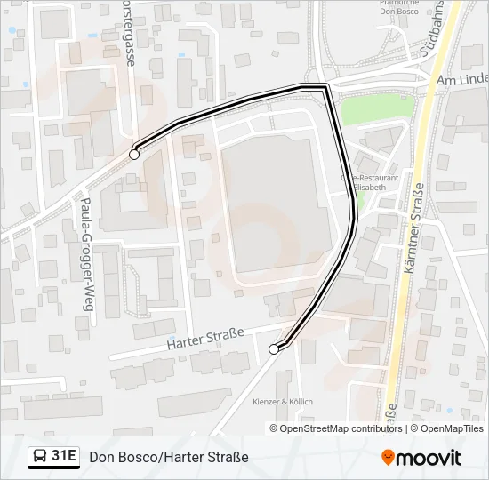 31E Bus Line Map
