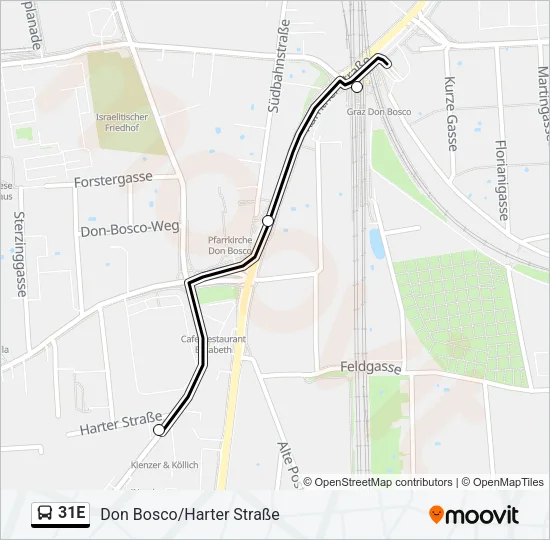 31E Bus Line Map