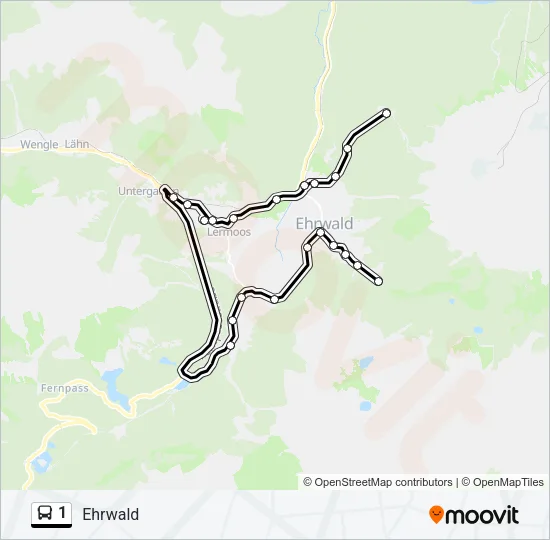 1 Bus Line Map