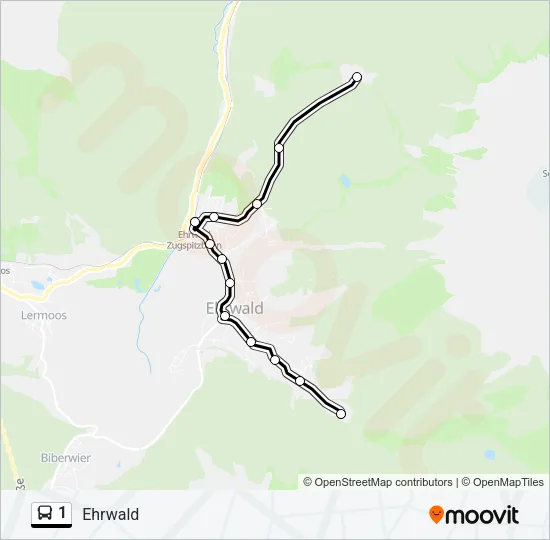 1 Bus Line Map