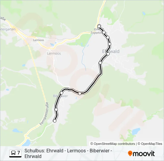 7 Bus Line Map