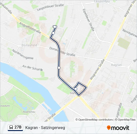 27B Bus Line Map