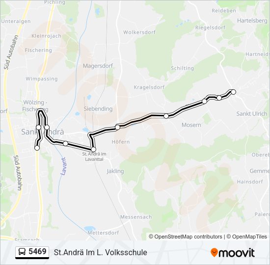 5469 Bus Line Map