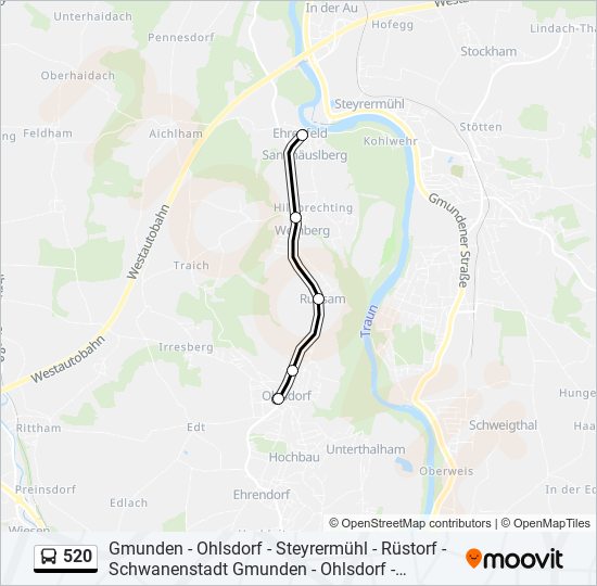 520 bus Line Map