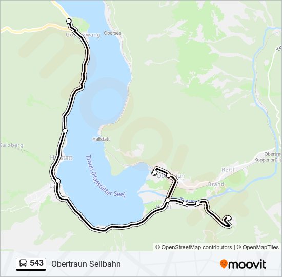 543 bus Line Map