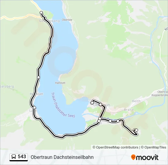 543 Bus Line Map