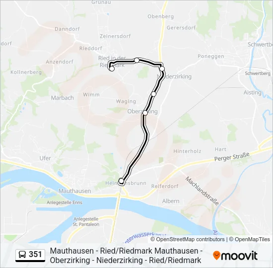 351 Bus Line Map