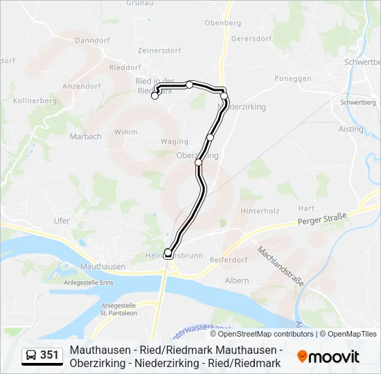 351 Bus Line Map