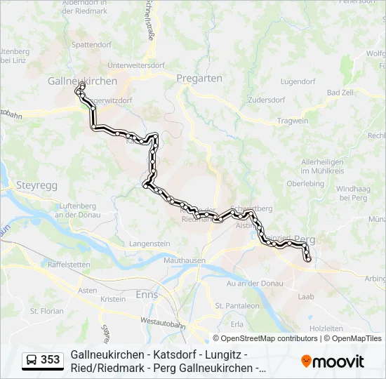 353 Bus Line Map